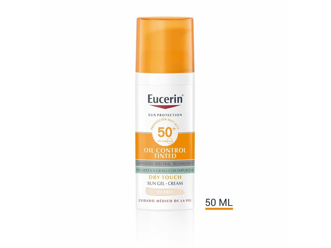 Gel-crema Con Color Control De Aceite Toque Seco Spf50+ 50 Ml - Claro