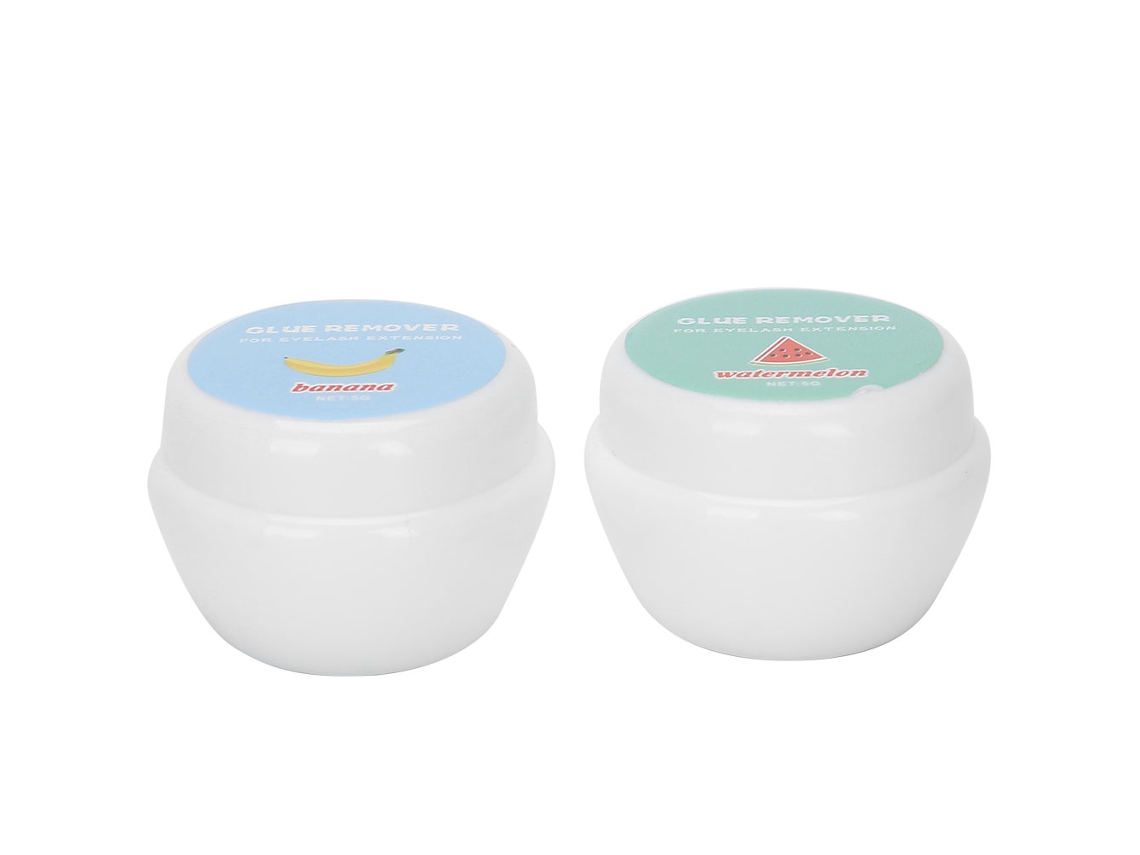 Removedor De Pegamento Para Pestañas Sin Irritación Para Extensiones 5 G Sabor Sandía + 5 G Sabor Plátano