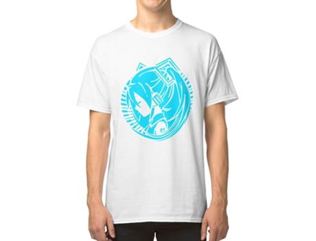Camiseta ROCKINSTONE Hatsune Miku Blue Algodón para Hombre (S - Azul)
