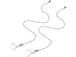 Cadenas Decorativas De Cristal De 2 Piezas Para Tiradores De Ventiladores De Techo