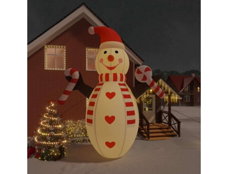 Muñeco de nieve inflable VIDAXL 345285 (630 cm - Multicolor)