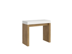 Consolas Roxell Mix Extensible hasta 300 cm ITAMOBY (90 x 40 x 77 cm - Paneles de Melamina - Fresno Blanco-Roble Natural)