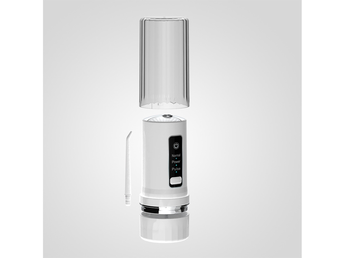 Irrigador bucal con hilo dental eléctrico inteligente portátil para limpieza bucal en casa-Blanco DIGITALLAB