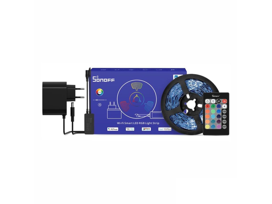 Kit 150 LED 2835 Rgb 5M 12V Wifi + Controlador Ip20 SONOFF