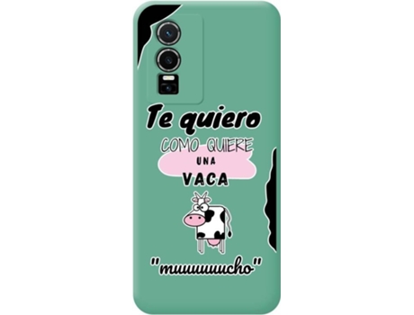 Carcasa para Vivo Y76 5G TUMUNDOSMARTPHONE Silicona Líquida Dibujos Verde