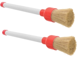 Cepillo Aplicador De Productos Para El Cuidado De Neumáticos De Coche, 2 Piezas, Cabezal Redondo, Cerdas Suaves, Mango