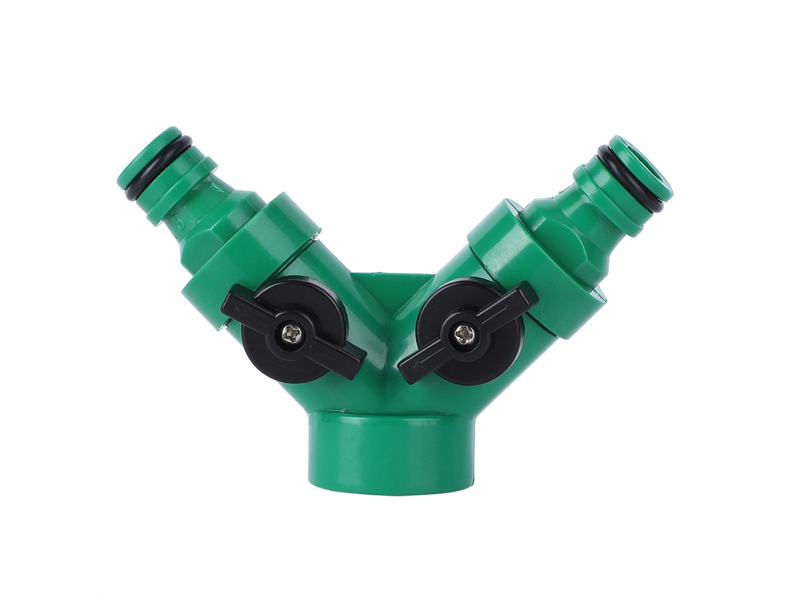 Divisor De Manguera Bidireccional Con Válvula Adaptadora Para Grifo, Abs Verde Para Jardín.
