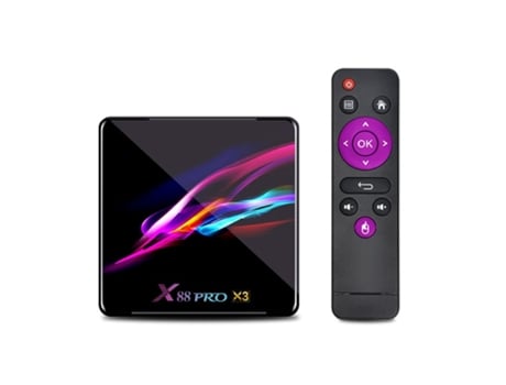 Box Smart Tv X88 PRO X3 Android 9.0 S905X3 Quad Core 1080p 4K Asistente de voz de Google 2G 16G Set black_4GB + 32GB con teclado i8