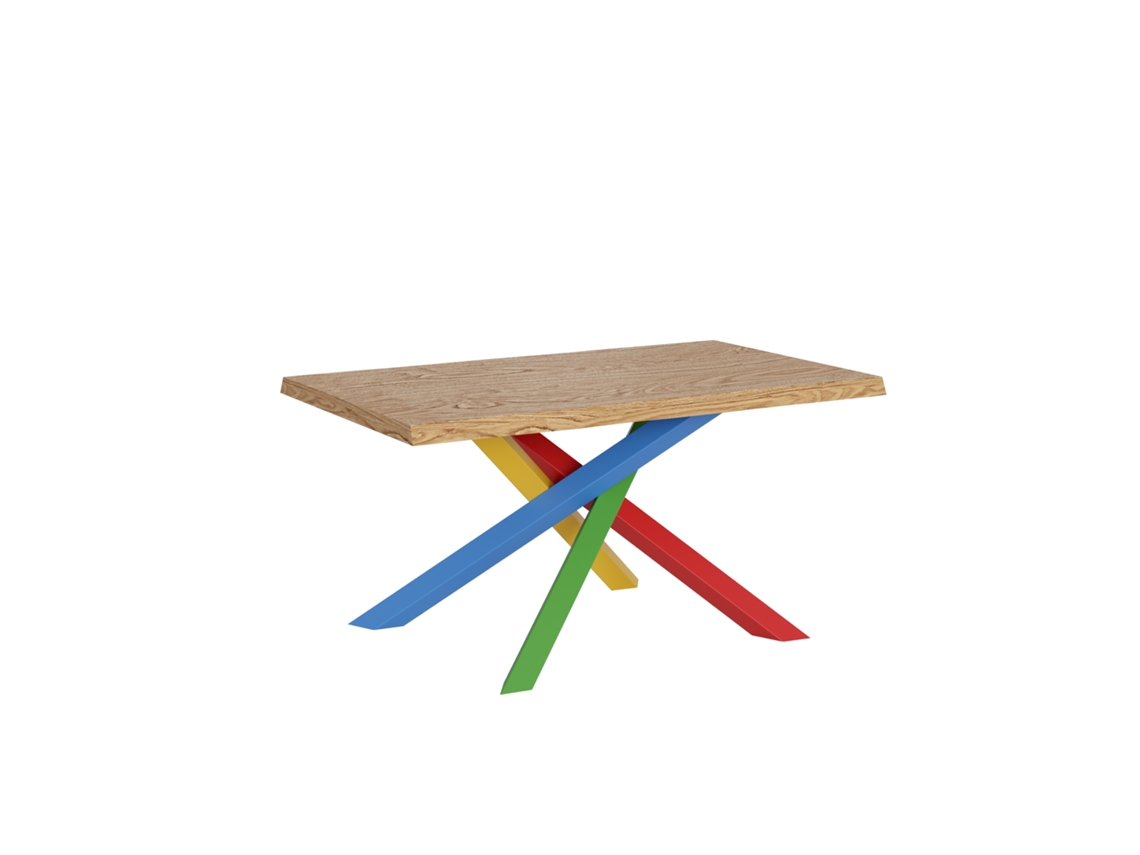 Mesa Fija Versalux 90x160 Cm Patas Roble Pelado 4/b Itamoby
