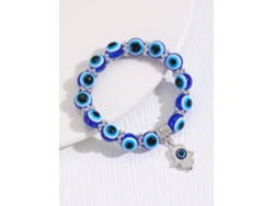 Pulsera Del Ojo Turco, Pulsera Con Colgante De La Mano De Hamsa Azul Siurn