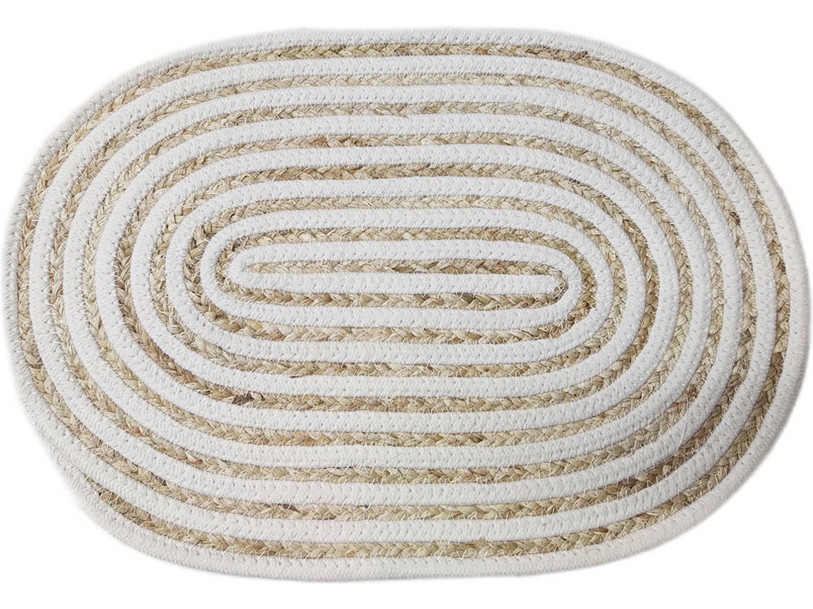 Signes Grimalt  - Salvamantel Blanco de Fibra Vegetal-Cuerda | Salvamanteles Mantel Individual Salvamanteles Individuales 1x31x46cm