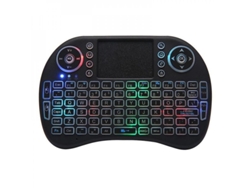 Mini Teclado Inalámbrico Con Panel Táctil Y Ratón, Retroiluminado, Recargable, 2,4 Ghz, Mando A Distancia Qwerty Para Android Tv Box Sfz