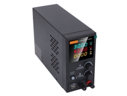 Fuente de alimentación CC variable de 0-30 V y 0-10 A con pantalla LED de 4 dígitos y puerto USB de alta precisión de 5 V y 2 A.