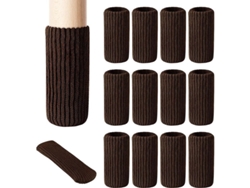 16 Protectores Para Patas De Muebles - Elásticos De Alta Calidad, Antideslizantes, Reducen El Ruido, Color Marrón.