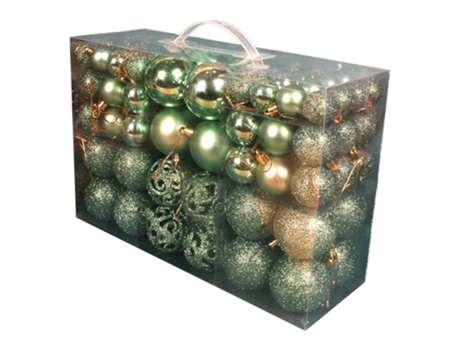 Juego de adornos de bolas de Navidad Decoraciones de temporada de árbol de Navidad para la decoración de fiestas de bodas navideñas, verde