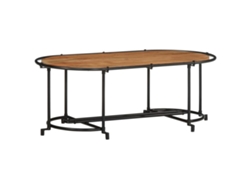 Mesa De Centro Madera Maciza Acacia 110x55x40 Cm