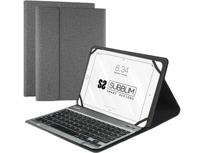 Funda Teclado Universal 10.1'' SUBBLIM Pro Bluetooth Gris