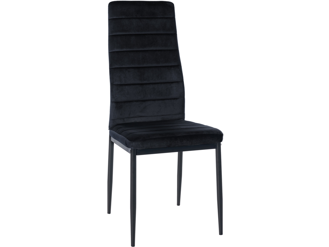 Silla de comedor Mayfair preto/veludo CLP