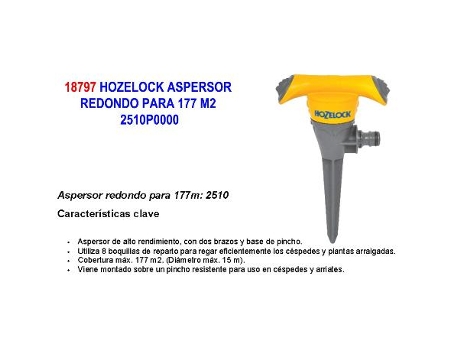 Hozelock aspersor redondo para 177 m2 2510p0000
