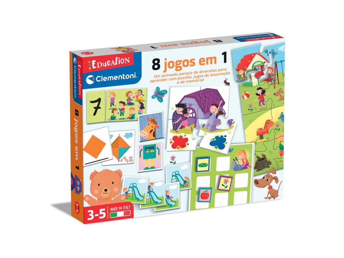 Juego Didáctico CLEMENTONI 8 juegos en 1 Educación 67774