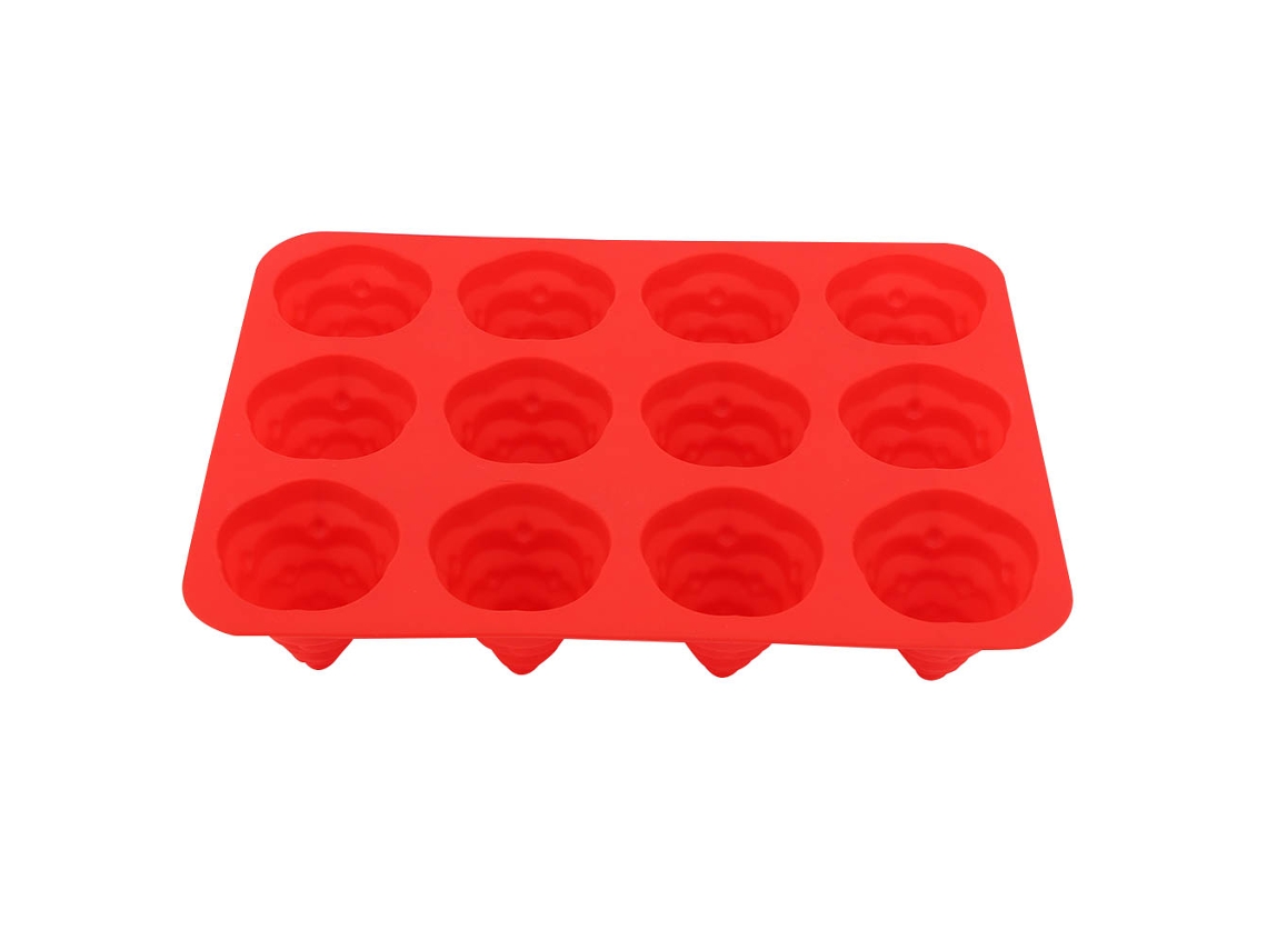 KOFIHETY Molde de Silicona para Tarta de 12 Huecos, DIY, para Mousse, Chocolate, Muffin, Herramienta de Repostería