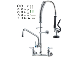 Grifo comercial de pared con brazo extensible y caño giratorio Tekmaquinas