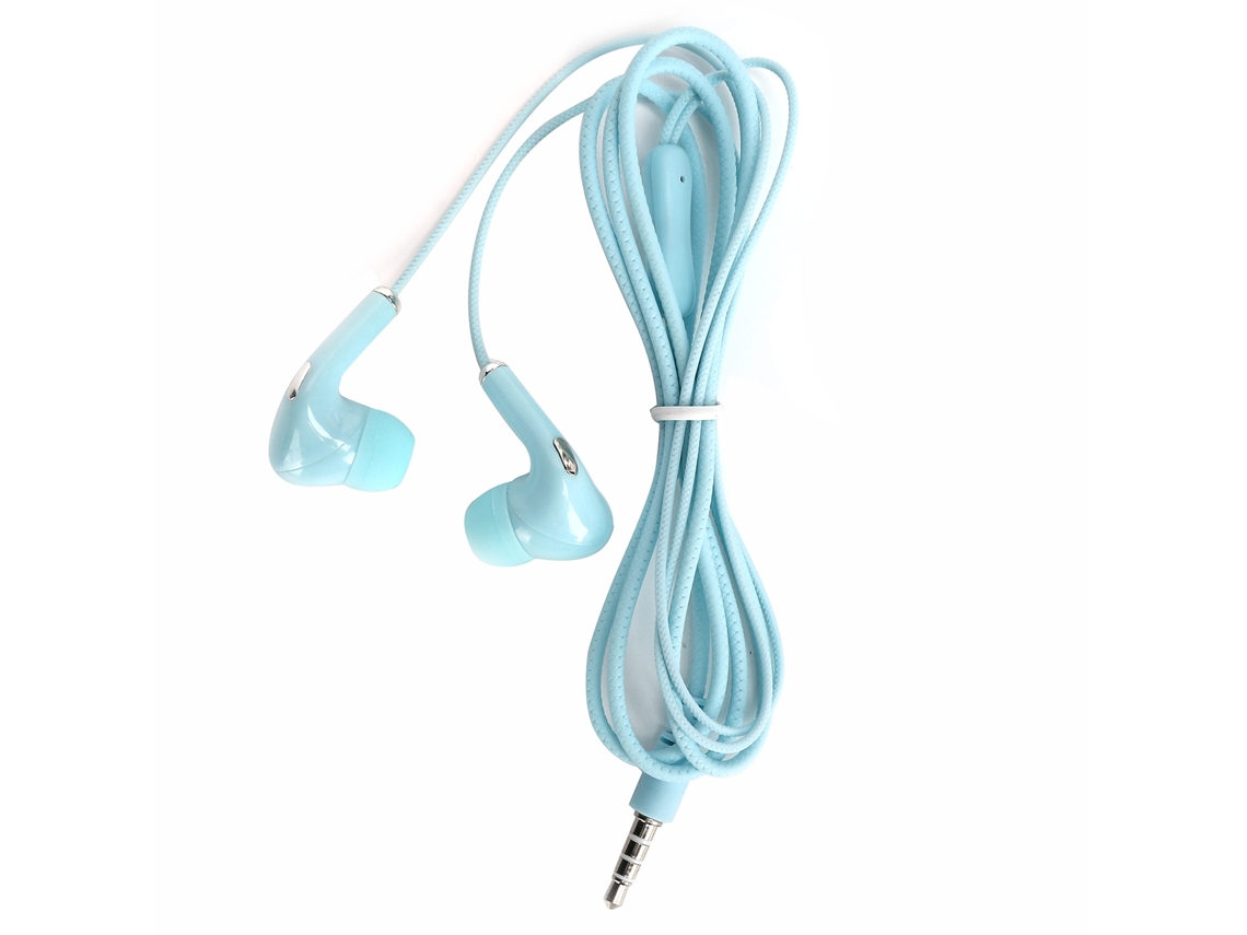 Auriculares Intrauditivos Con Cable De 3,5 Mm, Hifi, Graves Y Micrófono Para Deportes Y Música - Azul