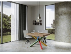 Mesa extensible 90x140/244 cm Volantis Premium Roble Natural estructura multicolor 4/B ITAMOBY