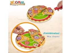 Juguete de Madera WOOMAX Set pizza madera autoadhesiva (Edad Mínima: 2 años)