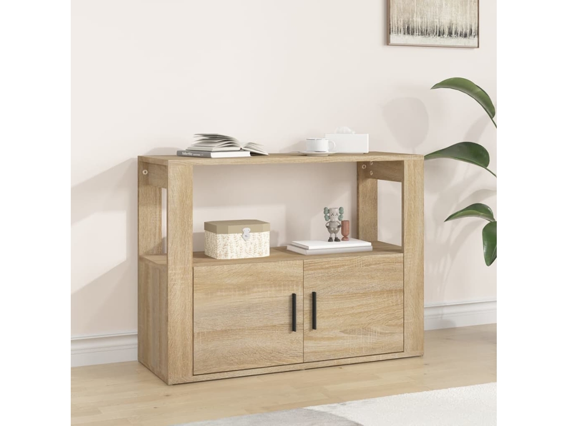 Aparador Madera Contrachapada Color Roble Sonoma 80x30x60 Cm