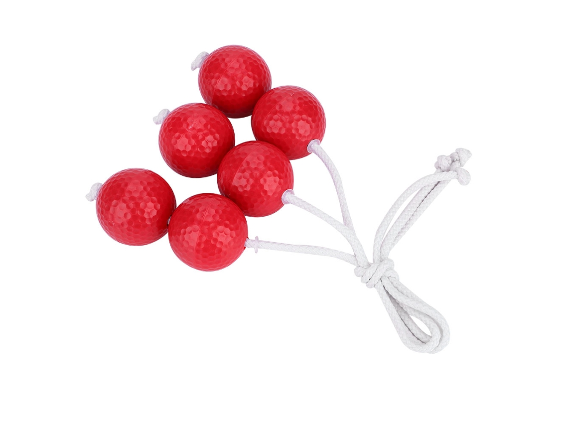 3 Pares De Pelotas De Repuesto Para Lanzamiento De Ladder Golf, Color Rojo.
