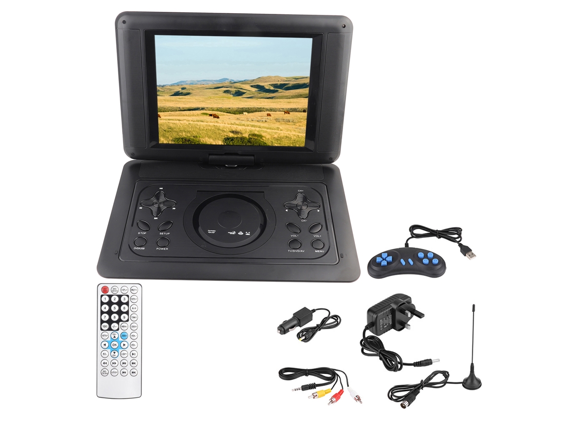 Reproductor de DVD portátil (rotación de 270°, TV inalámbrica)