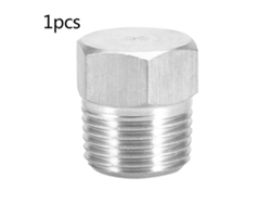Tapón De Rosca Externa De Acero Inoxidable, Racor Hexagonal Avellanado Para Tubo Pt1/2, 1 Pieza.