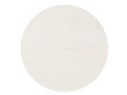 Superficie De Mesa Madera Maciza De Pino Blanco Ø40x2,5 Cm