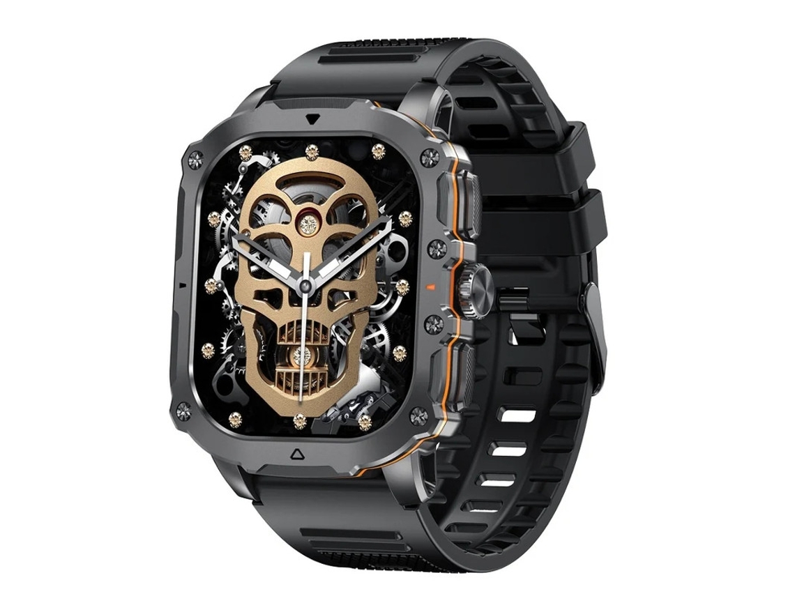 Reloj inteligente AMOLED de 1,9 pulgadas con Bluetooth, llamadas, monitorización de frecuencia cardíaca y oxígeno en sangre, color negro, Yizhood