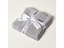 Homescapes Dove Grey Cotton Set Of 2 Face Cloths 700 Gsm