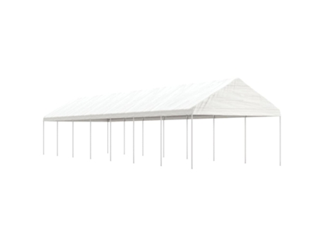 MAISON EXCLUSIVE Cenador con techo polietileno blanco 15,61x4,08x3,22 m