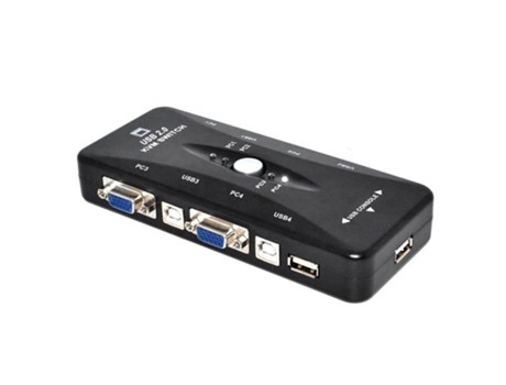 Splitter Vga Mouse Keyboard y Pendrive Sharing Switcher[Kvm-4Port]