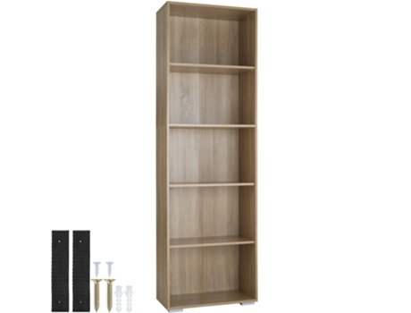TECTAKE Lexi Bookcase 5 Compartimentos