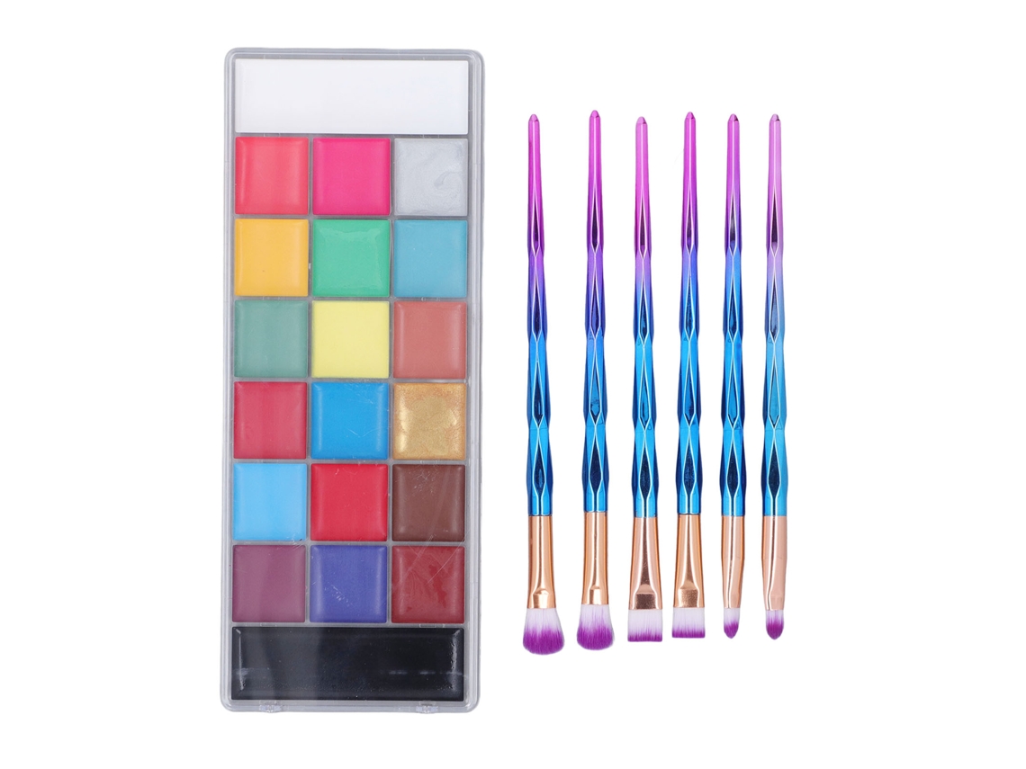 Kit de pigmentos solubles en agua con 6 pinceles para cosplay