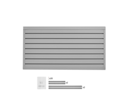 Paneles de pared de listones de PVC de diseño modular Succebuy, 1225 x 645 x 20 mm, gris