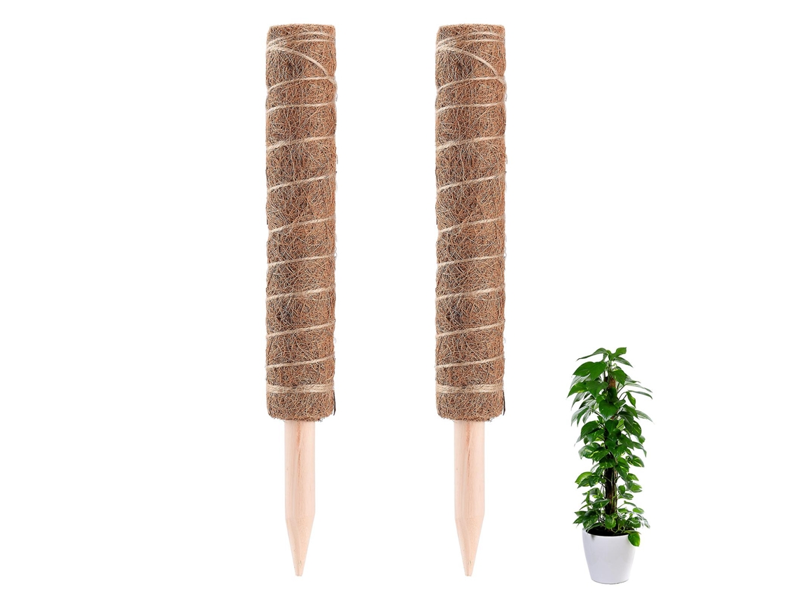 Palo Totem De Fibra De Musgo De Coco Para Plantas Trepadoras Interiores, Madera Resistente Y Tamaños Variados 40cm