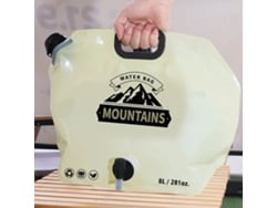 Bolsa de agua plegable portátil para camping/senderismo (8L/Caqui) Czhhmart