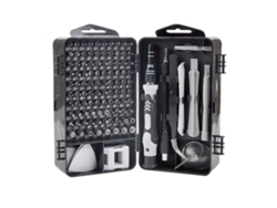 Juego de herramientas 115 en 1 para el hogar con 98 puntas para reparar computadoras, relojes y electrodomésticos.