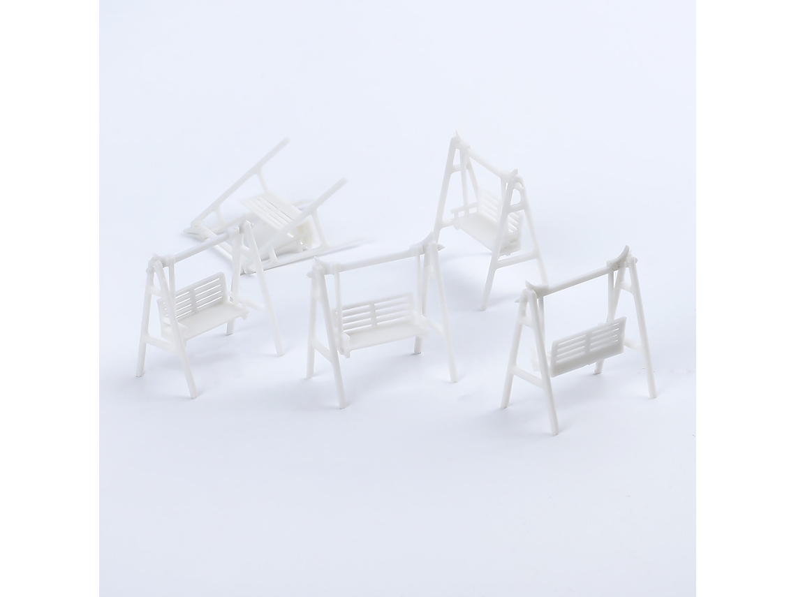 5 Piezas De Sillas Columpio De Jardín En Miniatura, Mesa De Arena Para Armar, Material De Decoración Para El Hogar.