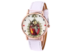 Reloj De Pulsera Unisex Informal De Piel Sintética Con Esfera Romana Y Movimiento De Cuarzo (blanco)