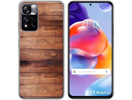 Carcasa para Xiaomi Redmi Note 11 Pro+ Plus 5G TUMUNDOSMARTPHONE Dibujos Madera 02 Multicolor