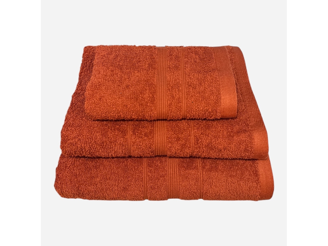 Pack de 3 Toallas de Baño ONIRICA Ibiza (450gr - Terracota)