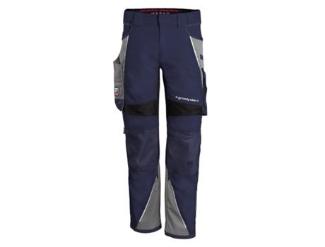Pantalones de Trabajo QUALITEX WORKWEAR Iron Tejido Mixto (Azul y Gris - Tam: 31)