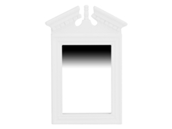 Espejo De Tocador 1:12 Para Baño De Casa De Muñecas, Blanco, Decoración En Miniatura.